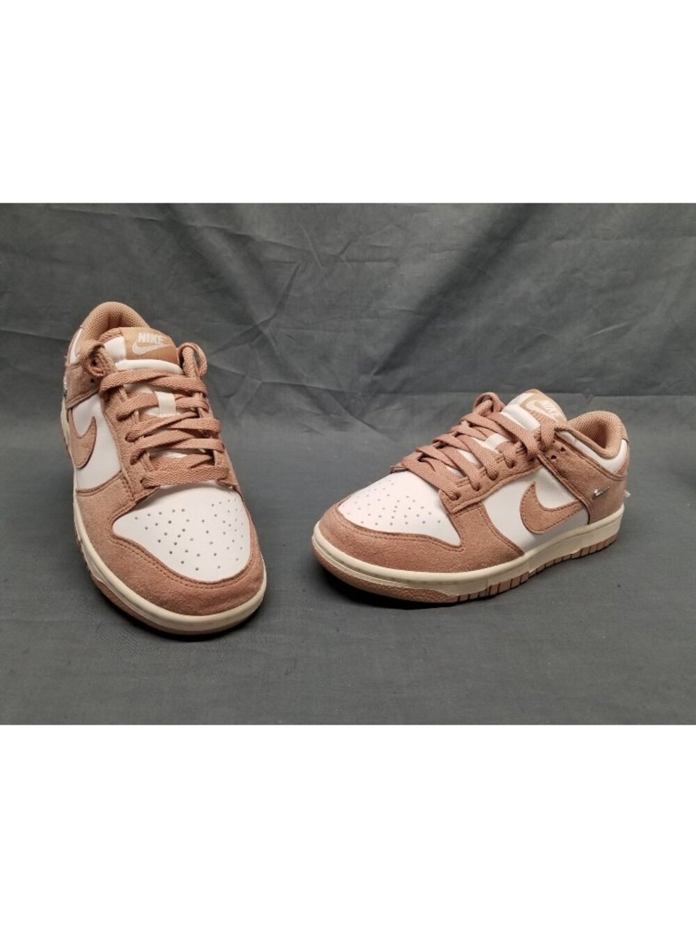 Nike Dunk Low Rose Whisper Gold Mini Swoosh Women's Size 7 NEW IN BOX!